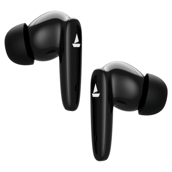 boAt Airdopes Alpha with 35 HRS Playback, 13mm Drivers, Dual Mics ENx & Beast Mode Bluetooth  (Jet Black, In the Ear)